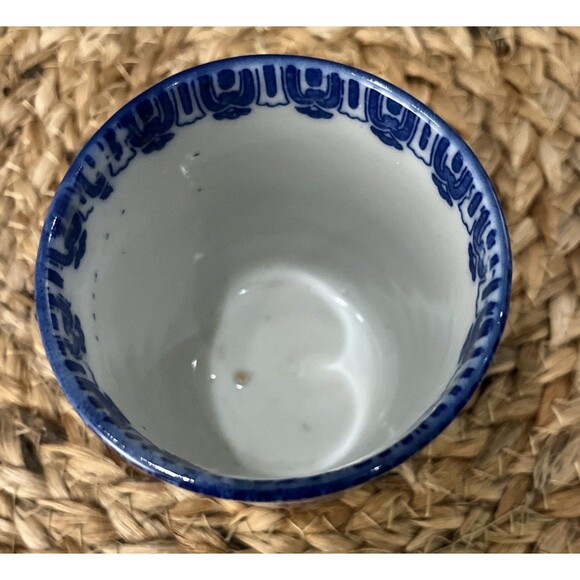 Vintage Kutani ware Blue Phoenix Floral and Bird Print Cup 2 3/4" Tall - Picture 3 of 6